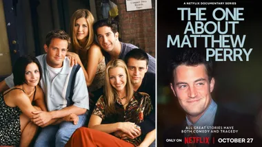 Friends cast and Matthew Perry documentary poster