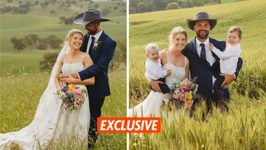 FWAW’s Brad and Clare are married! Couple say “I do” in rustic farm wedding