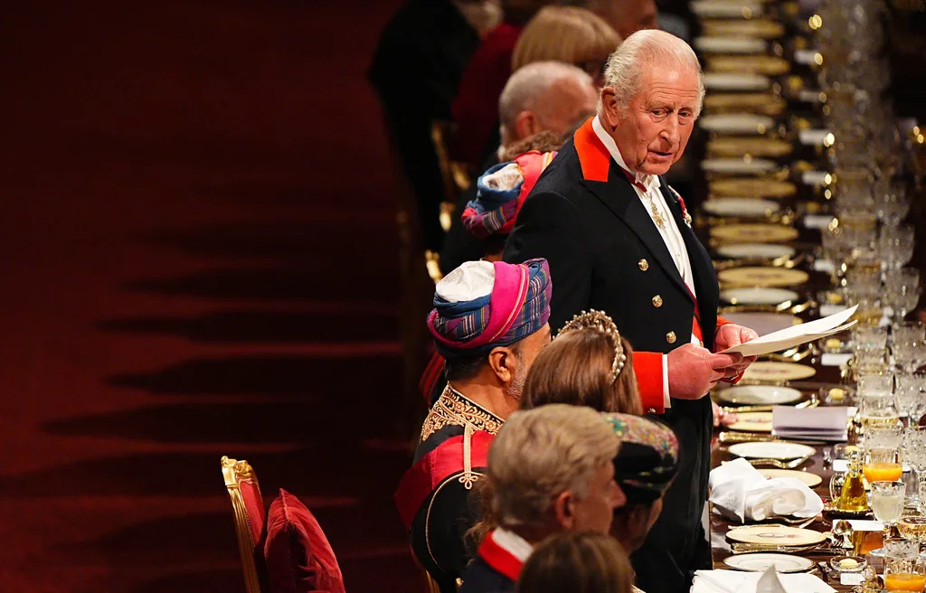 King Charles at banquet