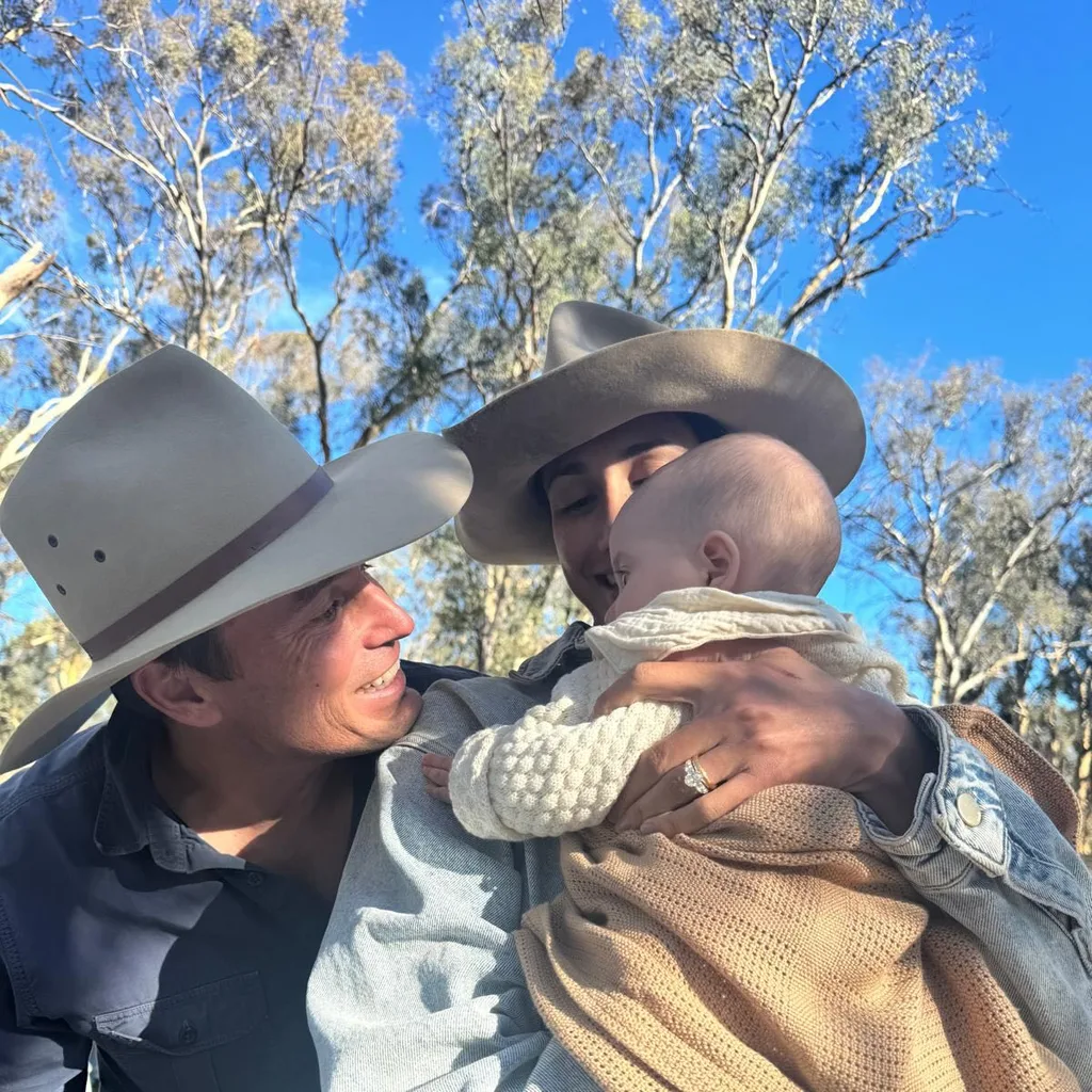 James Tobin with his wife Farrah and daughter