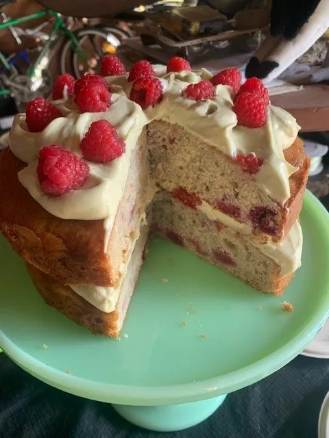 Jane Ash Raspberry and Pistachio Cream Cake
