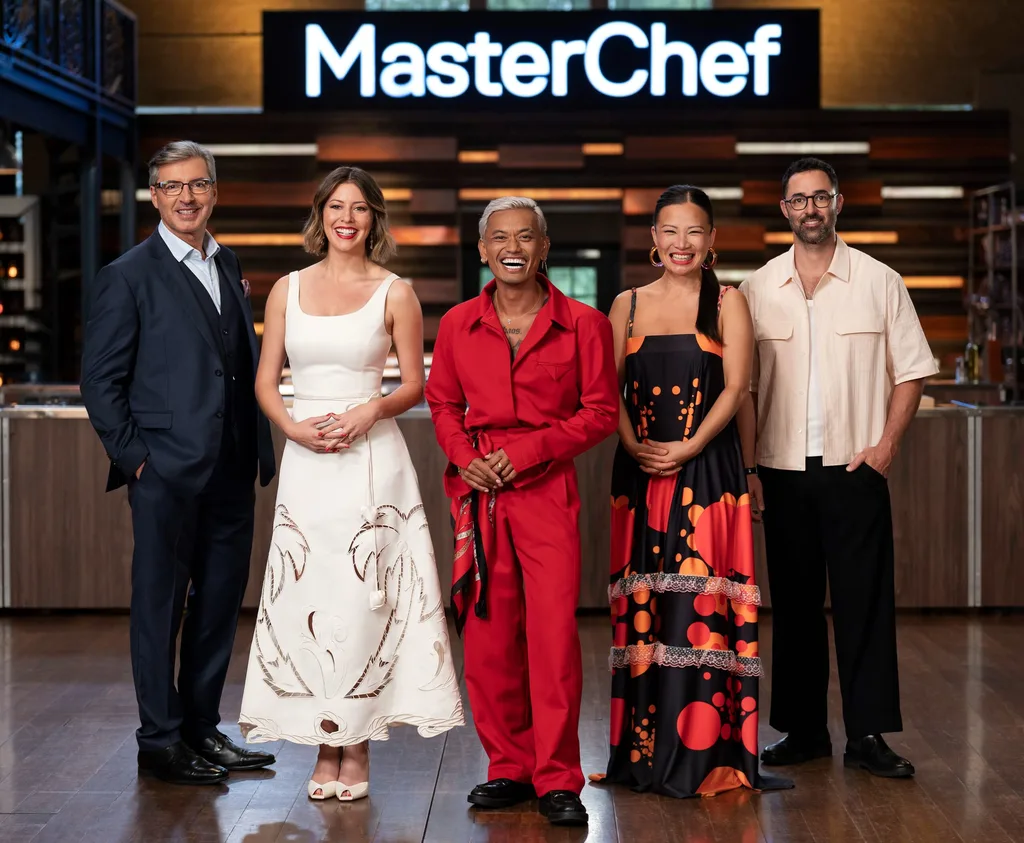 Jean-Christophe Novelli, Sofia Levin, Khanh Ong, Poh Ling Yeow and Andy Allen MasterChef Australia 2026