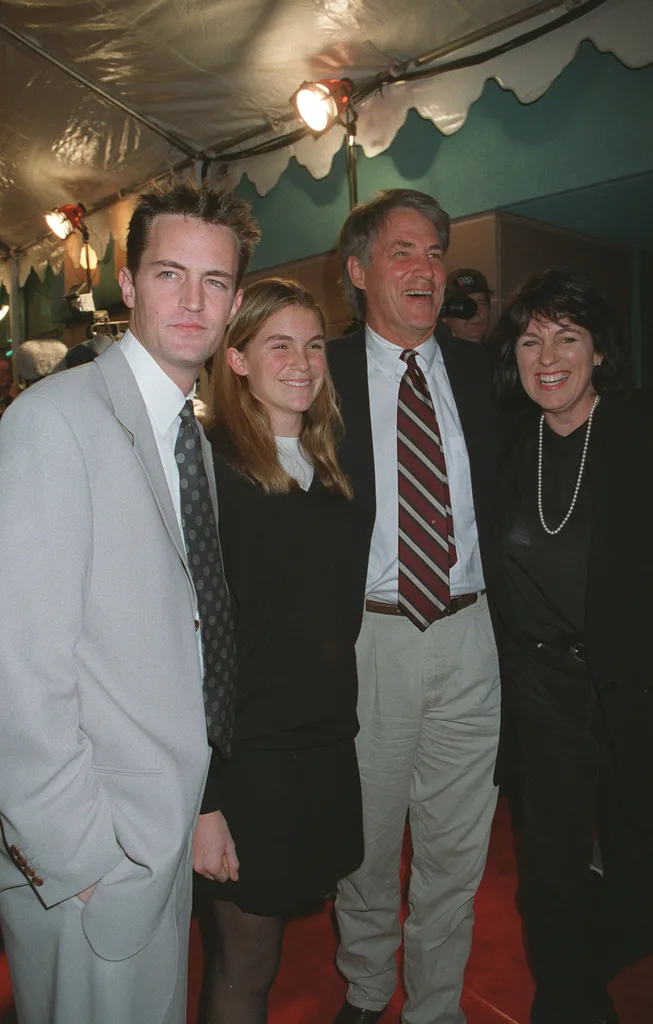 Matthew Perry with his family
