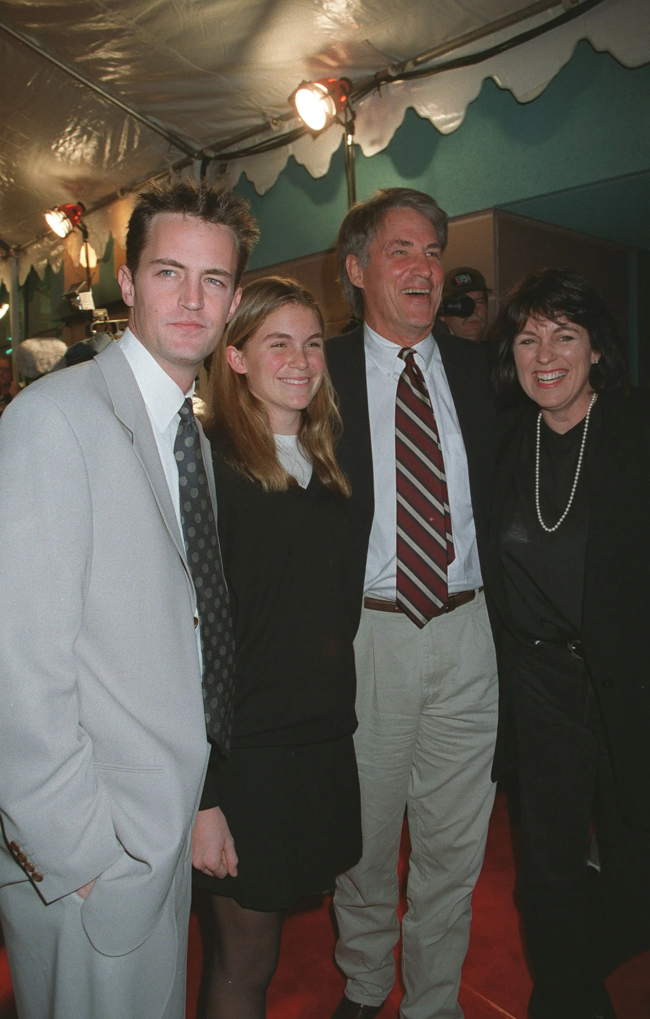 Matthew Perry with his family