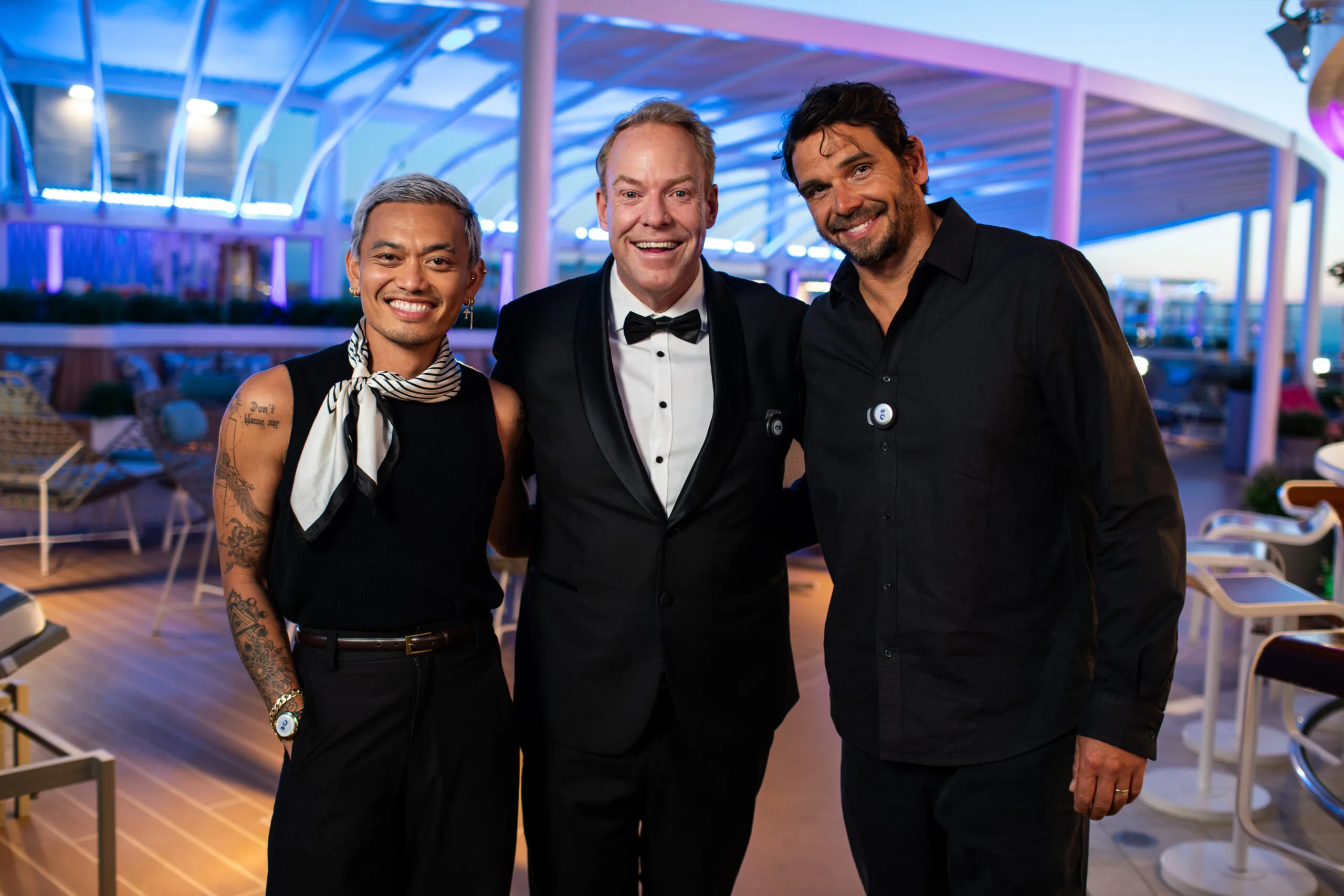 Khanh Ong, Peter Helliar and Mark LaBrooy Chefs Ahoy 