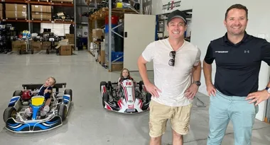 “She’ll be a demon behind the wheel!” Grant Denyer’s kids take up car racing