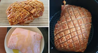 How to make crispy roast pork with crackling in an air fryer