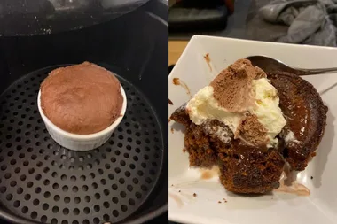 You can make this 3-ingredient gooey Nutella cake in your air fryer