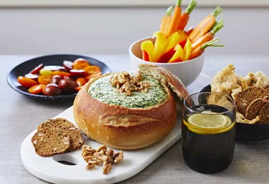 Get the party started with this creamy French onion cob loaf dip