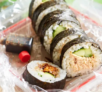 Tuna and Cucumber Sushi Rolls