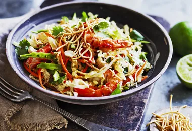 Asian prawn salad with lime and chilli dressing