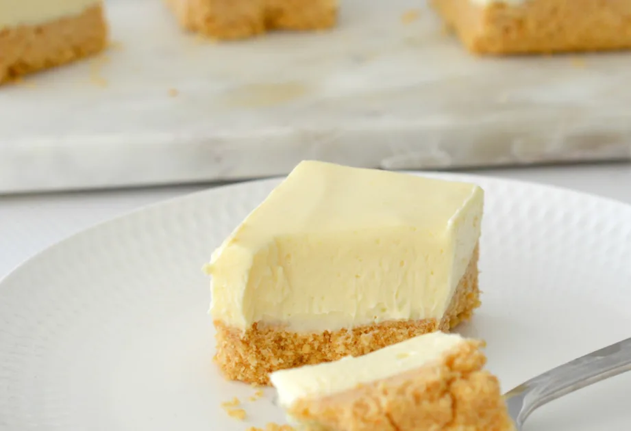 No-bake lemon cheesecake slice Recipe | New Idea