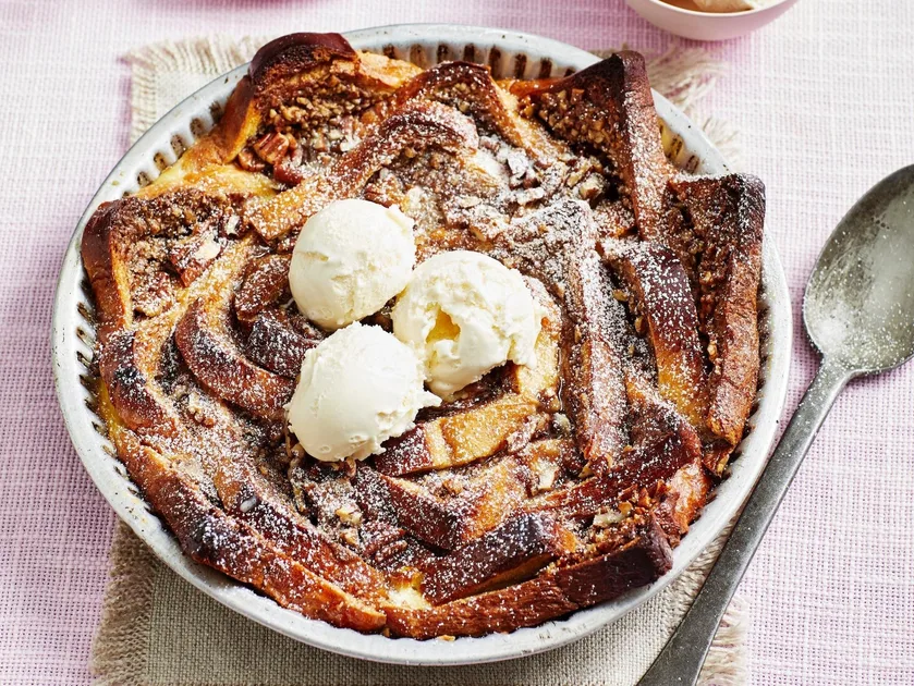 Pecan Pie Brioche Pudding Recipe | New Idea