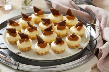 No-Bake Mini Caramel Cheesecakes