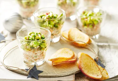 Smoked salmon and avocado starter