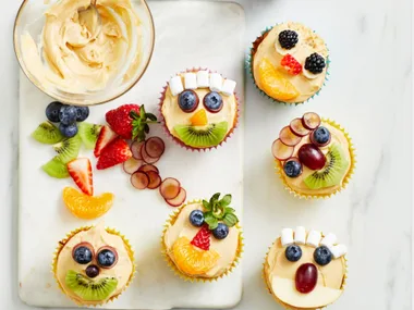 Fruity Face Cupcakes