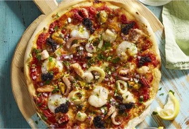 Earning a crust! Try this seafood marinara pizza recipe
