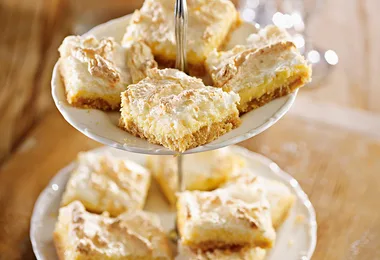 Lemon and Coconut Meringue Slice