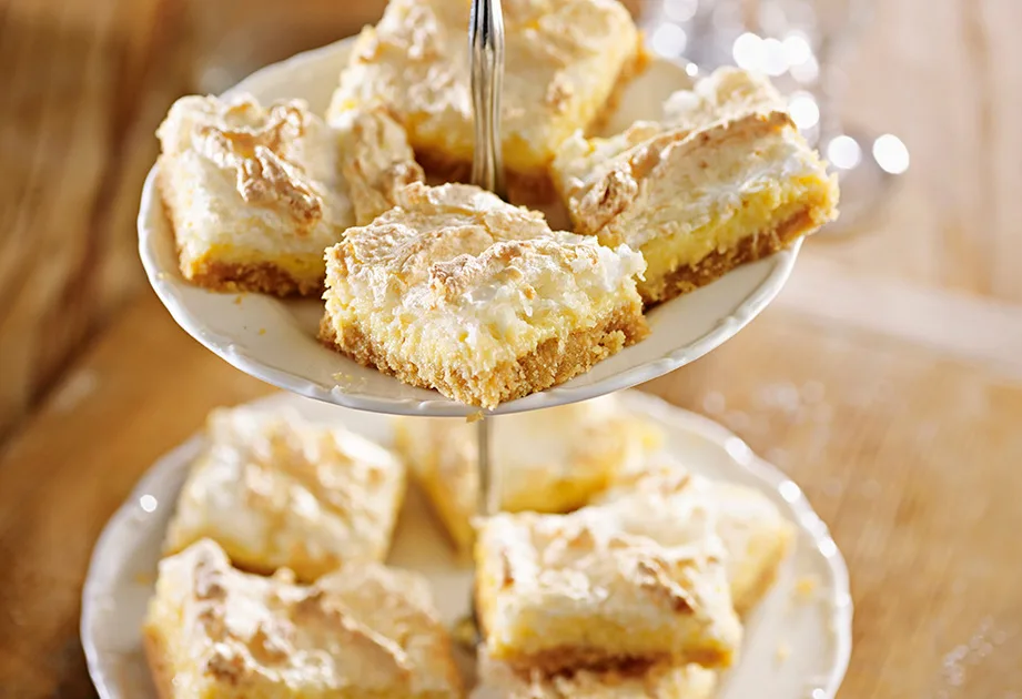 Lemon and coconut meringue slice Recipe | New Idea