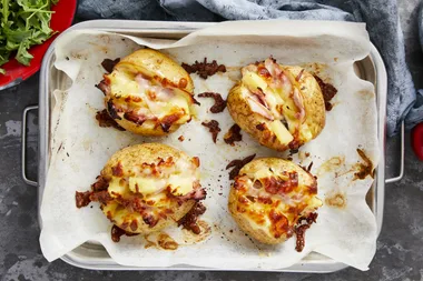 Spuds with a twist! Try this 4-Ingredient Cheesy Hawaiian Potatoes recipe