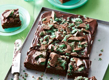 Peppermint Crisp Coconut Slice