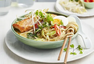 Salmon miso ramen