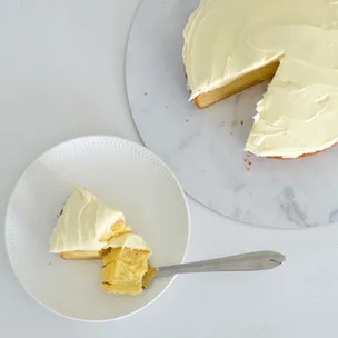 One-Bowl White Chocolate Cake