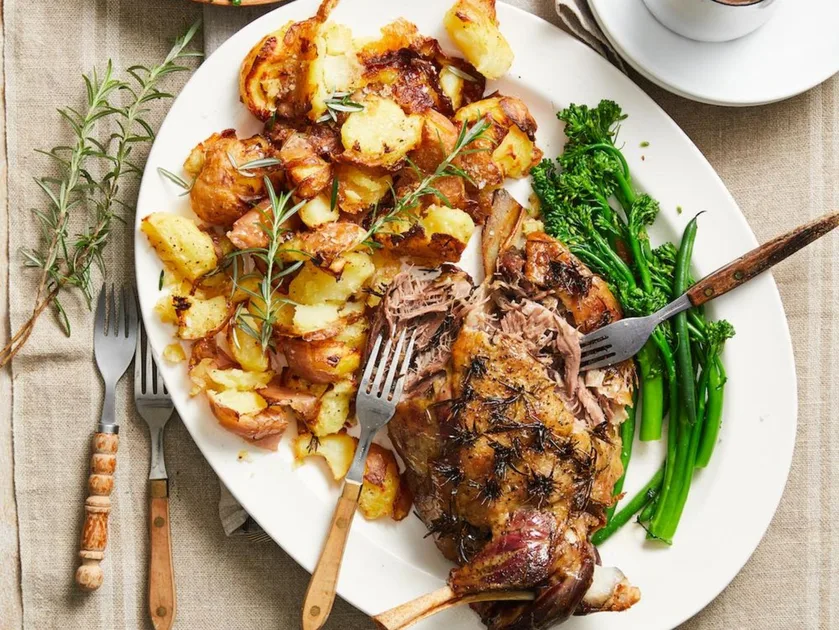 Slow-Roasted Lamb Shoulder with Smashed Potatoes Recipe | New Idea