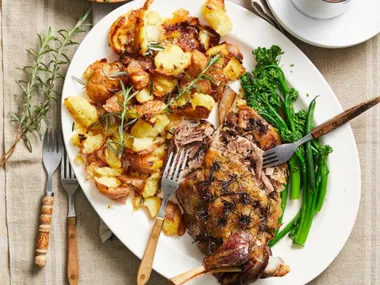 Slow-Roasted Lamb Shoulder with Smashed Potatoes