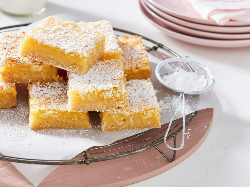 Lemon Coconut Delicious Slice Recipe | New Idea