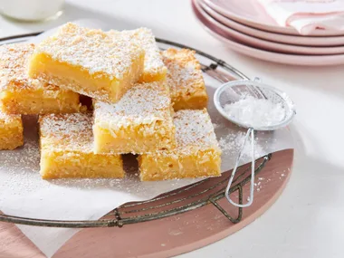 This lemon coconut delicious slice will have you coming back for seconds!