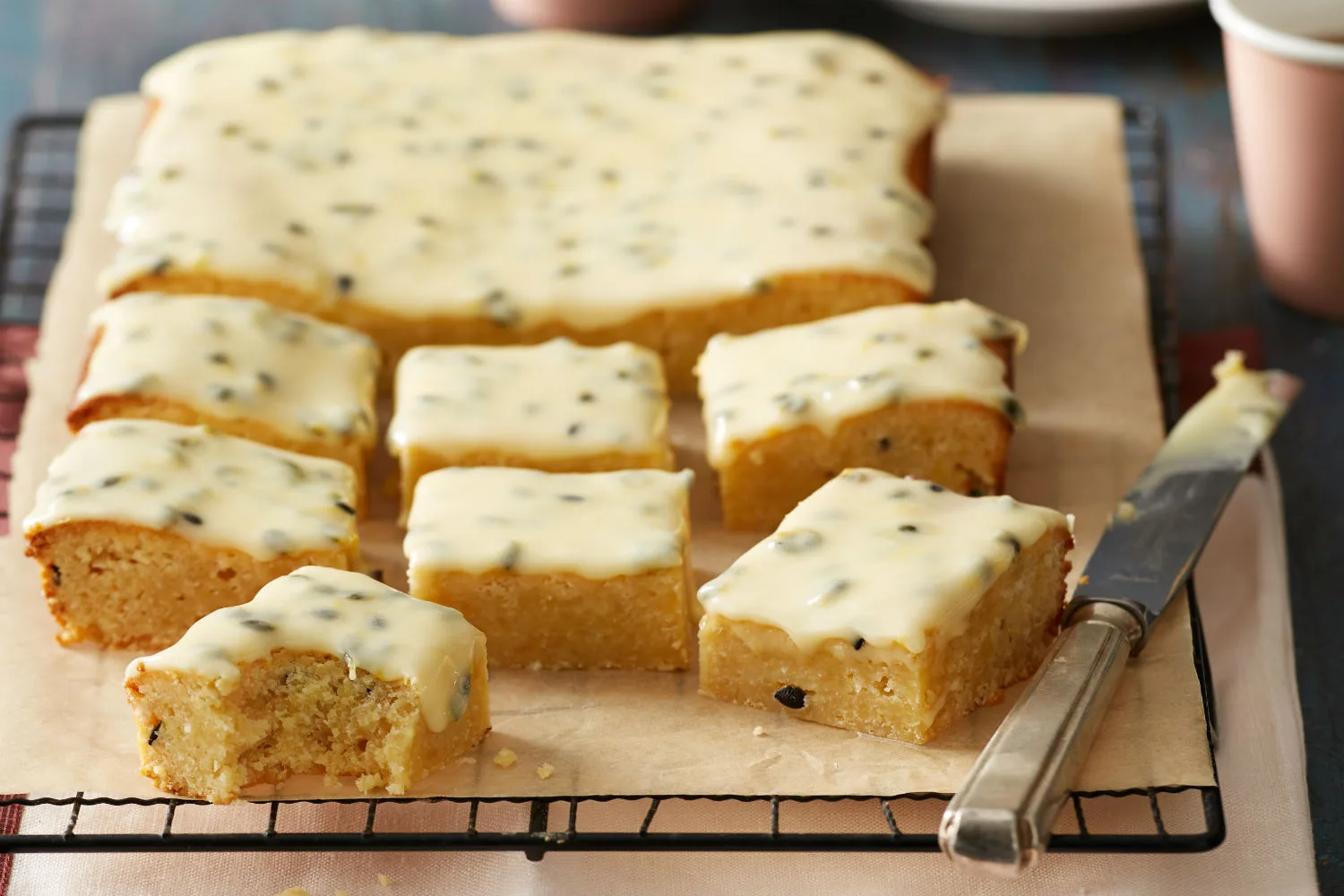 Coconut and Passionfruit Shortbread Slice