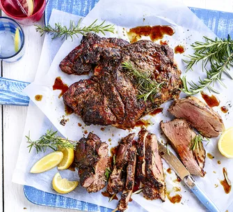 This marinated barbecued lamb is sure to be a hit at your next BBQ!