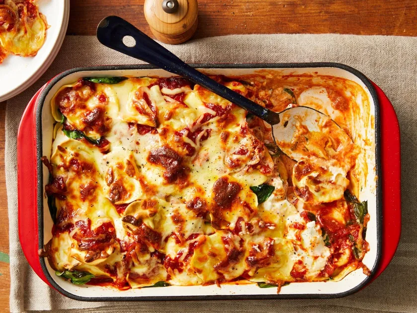 Spinach and Ricotta Ravioli Cheat’s Lasagne Recipe | New Idea
