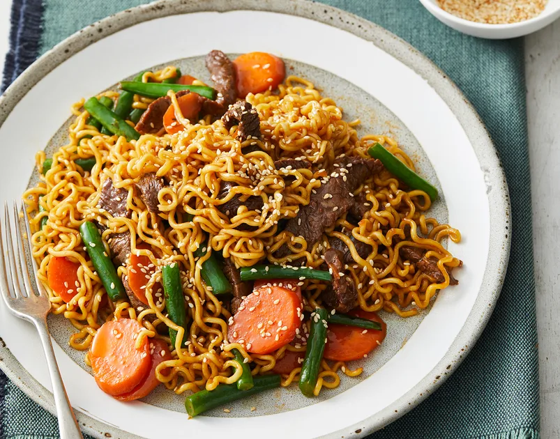 5-Ingredient Quick Beef Teriyaki Noodles Recipe | New Idea