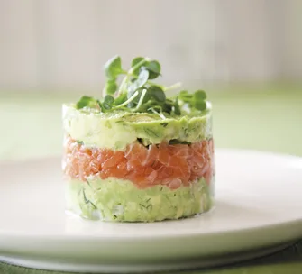 Salmon avocado towers
