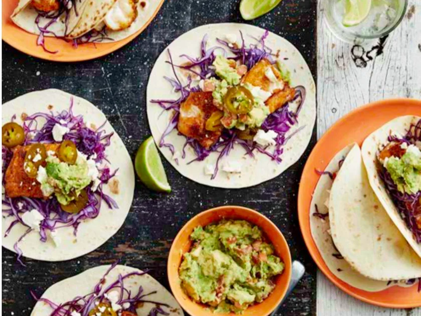 Smoky Chipotle Fish Tacos with Chunky Guacamole Recipe | New Idea