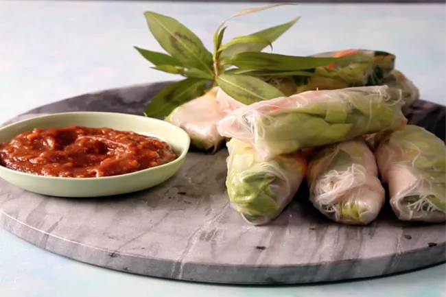 Chicken and Avocado Rice Paper Rolls