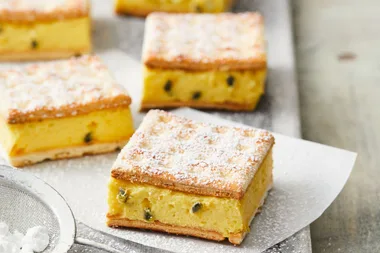 Mango and Passionfruit Lattice Slice