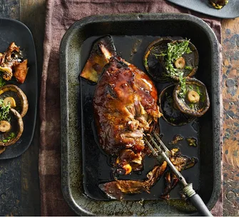 Maple shoulder of lamb