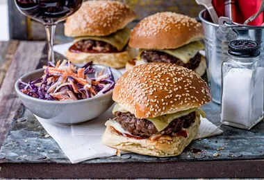 Burgers and Slaw