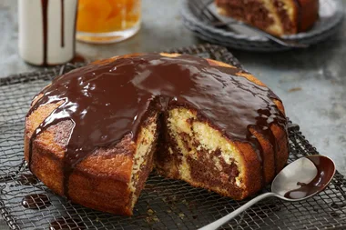 Jaffa Cake with Warm Chocolate Drizzle