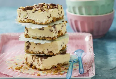 Malteser ice-cream slice