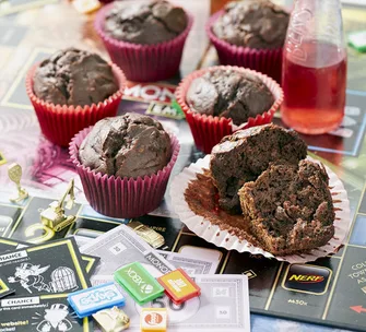 Chocolate zucchini muffins