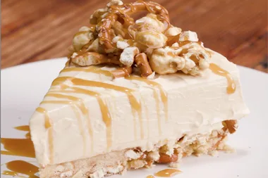 No Bake Salted Caramel Cheesecake