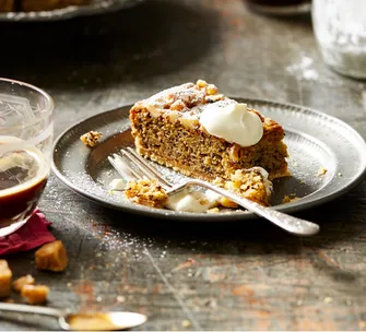 Banana & walnut slice