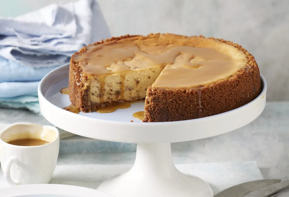 Baked sticky date cheesecake with butterscotch sauce Recipe | New Idea