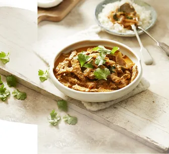 Quick coconut beef curry