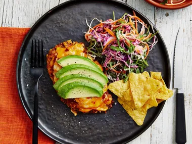 Corn-Chip Crumbed Parmi with Creamy Slaw