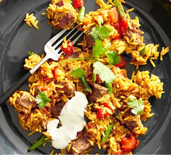 Beef biryani